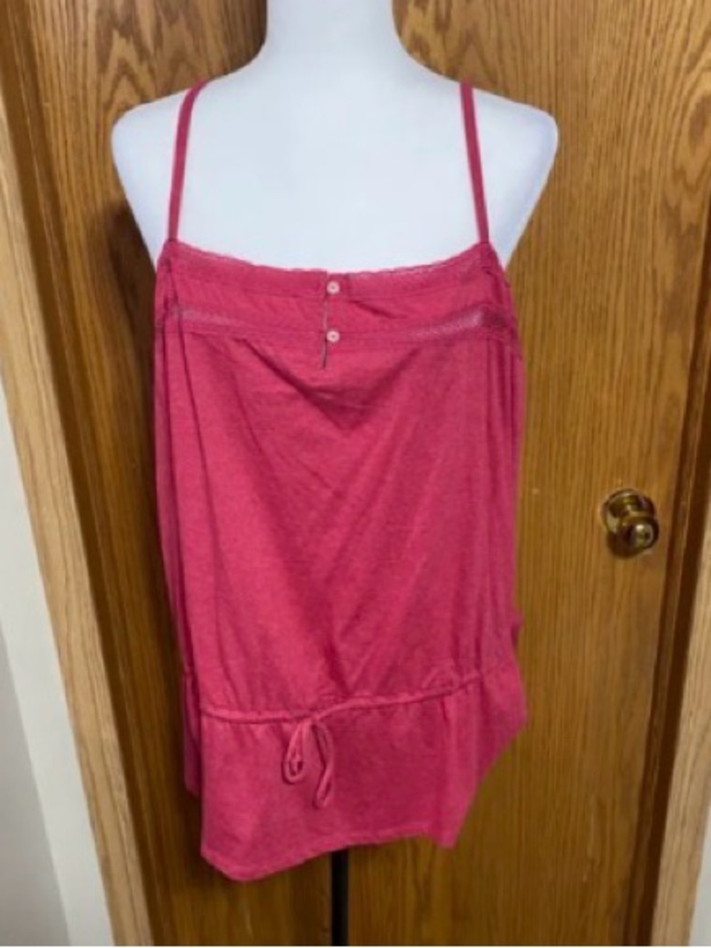 Women’s Pink Spaghetti Strap Tank Top